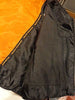 WOMEN'S MOTORCYCLE RIDING BLK LEATHER VEST W/REFLECTIVE TRIBAL DESIGN & PIPING