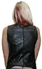 MOTORCYCLE LADIES LEATHER VEST WITH ZIPPERS NEW. COW HIDE WITH TWO ZIPPERS