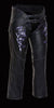 MOTORYCLE WOMENS PURPLE LEATHER CHAP W/REFLECTIVE TRIBAL EMBRIODERY VERY SOFT
