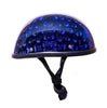 MOTORCYCLE RIDERS EAGLE BLUE SKULL GRAVEYARD HALF HELMET NOT DOT W/QUICKRELEASE