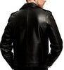 MEN'S CLASSIC M/C SOFT REAL LEATHER JACKET WITH BELT VERY SOFT NZ LAMB SKIN