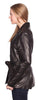 Women's Button down butter soft nz lamb skin leather jacket with belt