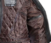 MEN'S MOTORCYCLEBRN COWHIDE CLASSIC M/C JACKET LACE POLICE LIVE TO RIDE EMBOSSED