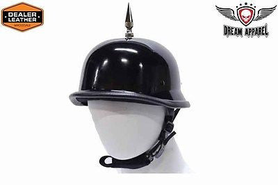 german helmet with spike for motorcycle Flat Black Novelty Spikes sofaricollections The 'Pickelhaube' A Brief