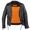 WOMEN'S MOTORCYCLE STUDDED JACKET FRONT&BACK W/2 GUNPOCKETS & SIDE LACES 