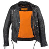WOMEN'S MOTORCYCLE STUDDED JACKET FRONT&BACK W/2 GUNPOCKETS & SIDE LACES