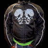 MEN'S MOTORCYCLE SKULL TEXTILE MESH JACKET WITH ARMORS/PADS INSIDE ZIPOUTLINER
