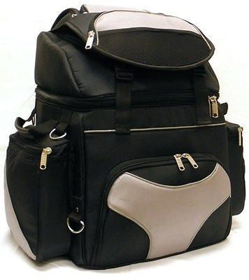 MOTORCYCLE LARGE GREY SISSY TRAVEL BAR BAG NYLON BACK PACK TRAVEL LUGGAGE NEW