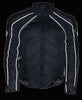 MEN'S MOTORCYCLE LEATHER/TEXTILE MESH RACER JACKET WITH ARMOUR BACK & ELBOWS