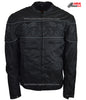Men's Motorcycle Reflective Skull Textile jacket with 2 Gun pockets inside