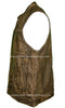 Men's Riding son of anarcy distressed brn leather vest single panel back