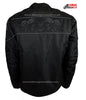 Men's Motorcycle Reflective Skull Textile jacket with 2 Gun pockets inside