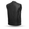 Mens Motorcycle Paisley Liner Collarless premium leather Son of anarcy Exterior Gunpocket Vest