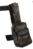 Motorcycle Riding Thigh fanny pack bag distressed brn leather with gun pocket