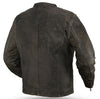 Mens Vintage Distressed Brown Classic Scoter Ultra premium Cow Hide Leather Drifter Style