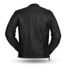 Men's Premium Ultra Naked Cow Hide Raider Leather Jacket with 2 FRONT pistol pete pockets