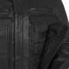 Men's Premium Ultra Naked Cow Hide Raider Leather Jacket with 2 FRONT pistol pete pockets