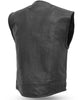 Mens Raceway Updated Swat Team Style Tactical Perforated Leather Vest