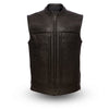 Men's Motorcycle updated rampage double front zipper son of anarcy leather style vest