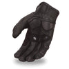 Men's Biker Motorcycle crossover race leather gloves with grip panels