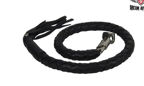 Motorcycle 42" Bikers old school get back leather whip 3" Thickness