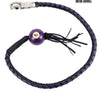 Motorcycle 42" Long Old School Get Back whip Blk & Purple Color with Number 4 Pool Ball