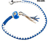 Motorcycle 42" Long Old School Get Back whip White & Blue Color with Number 10 Pool Ball