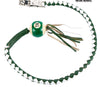 Motorcycle 42" Long Old School Get Back whip White & Green Color with Number 14 Pool Ball