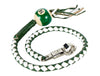 Motorcycle 42" Long Old School Get Back whip White & Green Color with Number 14 Pool Ball