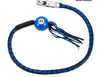 Motorcycle 42" Long Old School Get Back whip Blk & Blue Color with 2 Blue Pool Ball