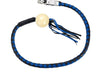 Motorcycle 42" Long Old School Get Back whip Blk & Blue Color with Pool Ball