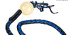 Motorcycle 42" Long Old School Get Back whip Blk & Blue Color with Pool Ball