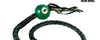 Motorcycle 42" Long Old School Get Back whip Blk & Green Color with Number 6 Green Pool Ball