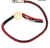 Motorcycle 42" Long Old School Get Back whip Blk & Red Color with Pool Ball