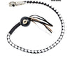 Motorcycle 42" Long Old School Get Back whip Blk & White Color with Blk Pool Ball