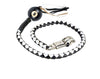 Motorcycle 42" Long Old School Get Back whip Blk & White Color with Blk Pool Ball