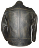 Men's Motorcycle Scotter distressed brown leather jacket soft leather