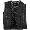 Mens Motorcycle Paisley Liner Collarless premium leather Son of anarcy Exterior Gunpocket Vest