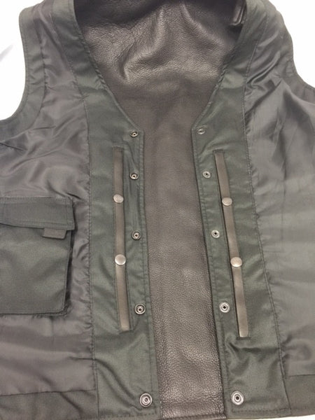 Men's Motorcycle Vintage Distressed Grey Zipper Front