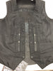 Men's Motorcycle Brn Retro Side Lace Live to ride Leather Vest