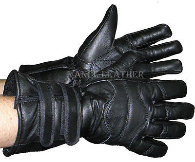 MOTORCYCLE BIKE RIDING INSULATED GAUNTLET GLOVES W/TWO STRAPS UNISEX BUTTERSOFT