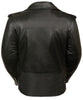 Women's Motorcycle Classic old school police style leather jacket with Gun pockets