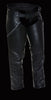 Motorcycle women's premium leather hip pocket chap with reflective piping