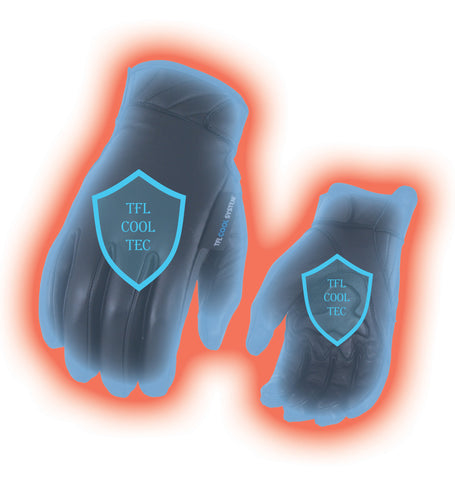 Men's butter soft cruiser cool tec Gel palm leather gloves with velcro strap