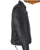 Men's Motorcycle scoter side lace leather jacket with kidney padding back