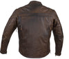 Men's Motorcycle Retro Brn Scoter Reflective Leather jacket with 2 Gun pockets