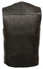 Men's Motorcycle Classic Buffalo Nickle Leather Vest W/2 Gun pockets