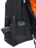 Men's Motorcycle blk 10 Pocket Tall Leather vest with 2 gun pockets inside