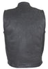 Men's Motorcycle riding Son of anarcy distressed leather vest with 2 Gun Pockets