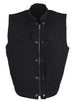 Men's Son of anarcy blk denim motorcycle vest with 2 Gun pockets inside